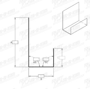 custom fabricated sheet metal Flashing Profile