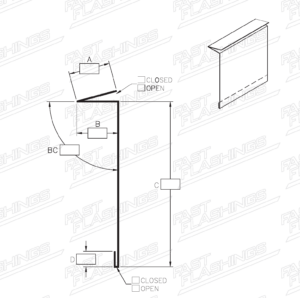 custom fabricated sheet metal Flashing Profile