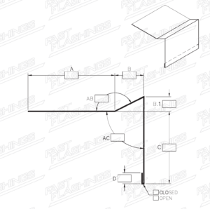 custom fabricated sheet metal Flashing Profile