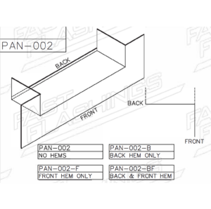 custom fabricated sheet metal door pan profile