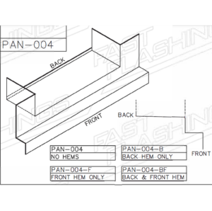 custom fabricated sheet metal door pan profile